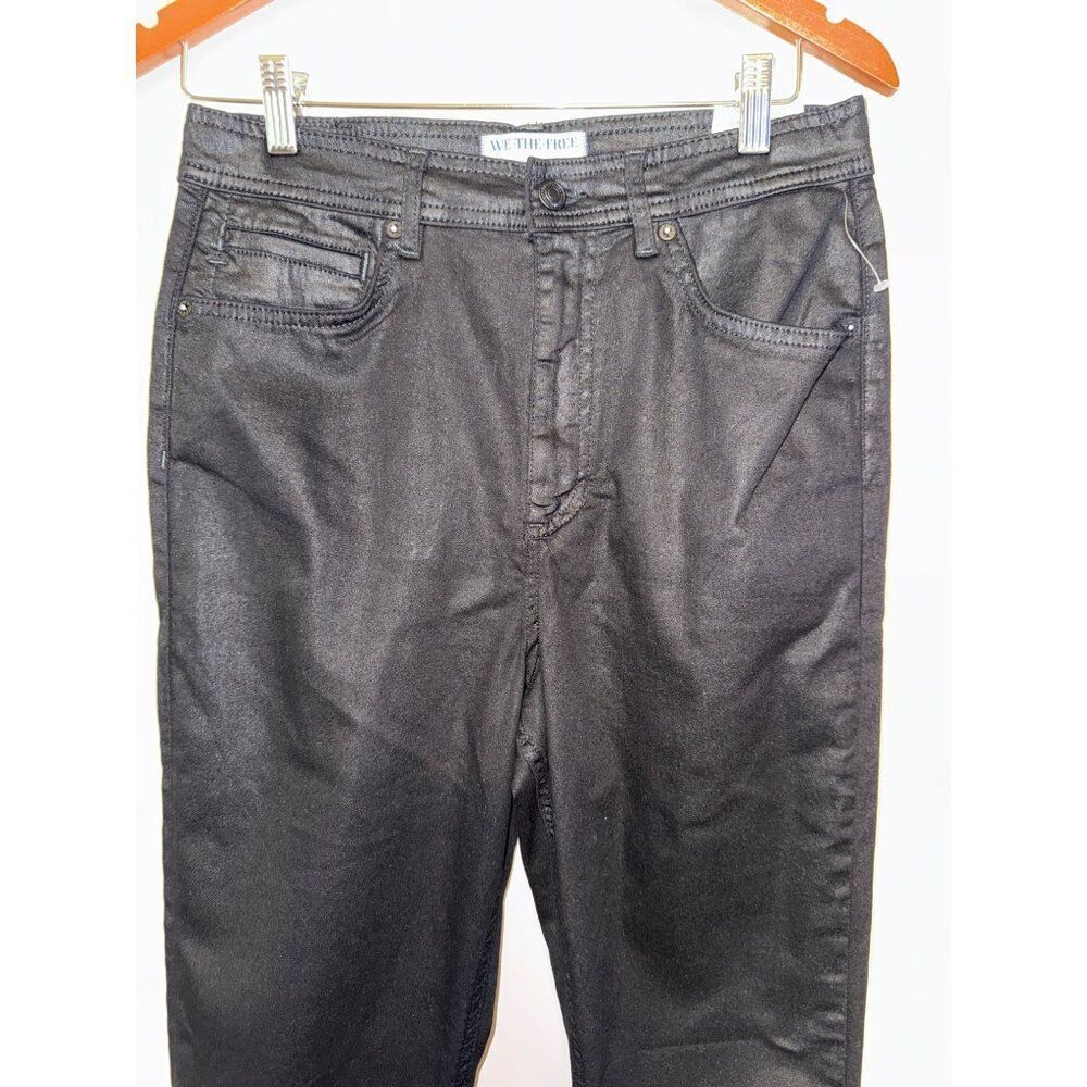 NWT Free Peopleโx We The Free Xena Coated Straight Jeans in Ethereal Black SZ 31 - Picture 12 of 16